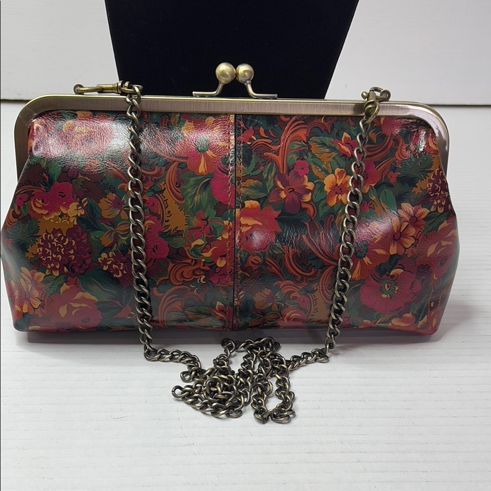 Price is firm PATRICIA NASH Rustic Nature Potenaz Floral Leather Handbag Purse
